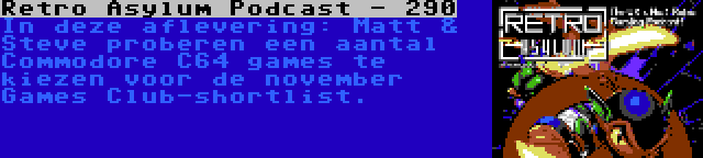 Retro Asylum Podcast - 294 | In deze aflevering: Chris en Mads praten over het spel Soccer Kid voor de Amiga.