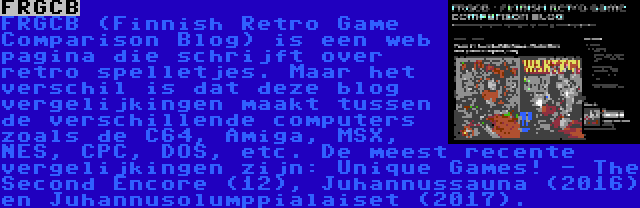 AmigaRemix | Je kunt naar nieuwe remixen luisteren op de AmigaRemix-webpagina. De volgende Amiga-muziek is aan de webpagina toegevoegd: Turrican - Tower of M.O.R.G.U.L., Twintris Song 2, a Piece of Magic, Lost Patrol en Stardust Memories.