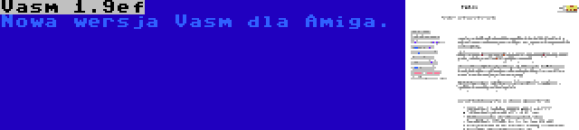 Vasm 1.9ef | Nowa wersja Vasm dla Amiga.
