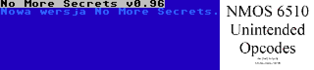No More Secrets v0.96 | Nowa wersja No More Secrets.